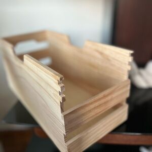 Wooden Storage Crate fruit veggies organizer handmade new